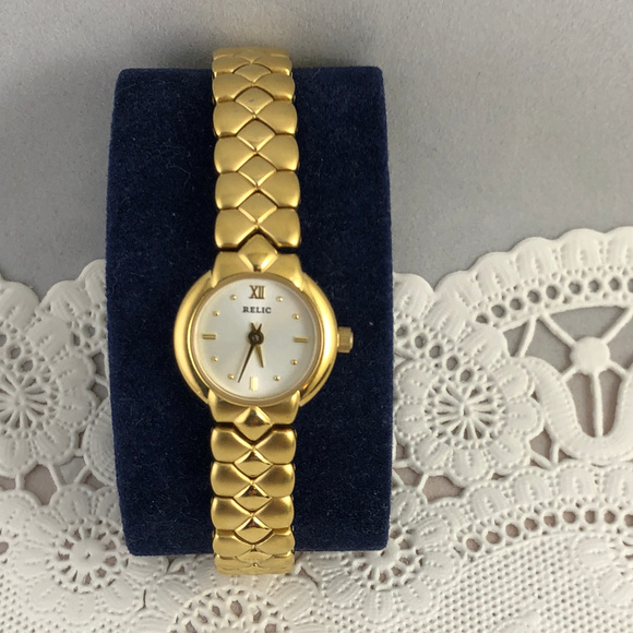 Exciting Vintage Satin Finish Gold Relic Watch main image 4